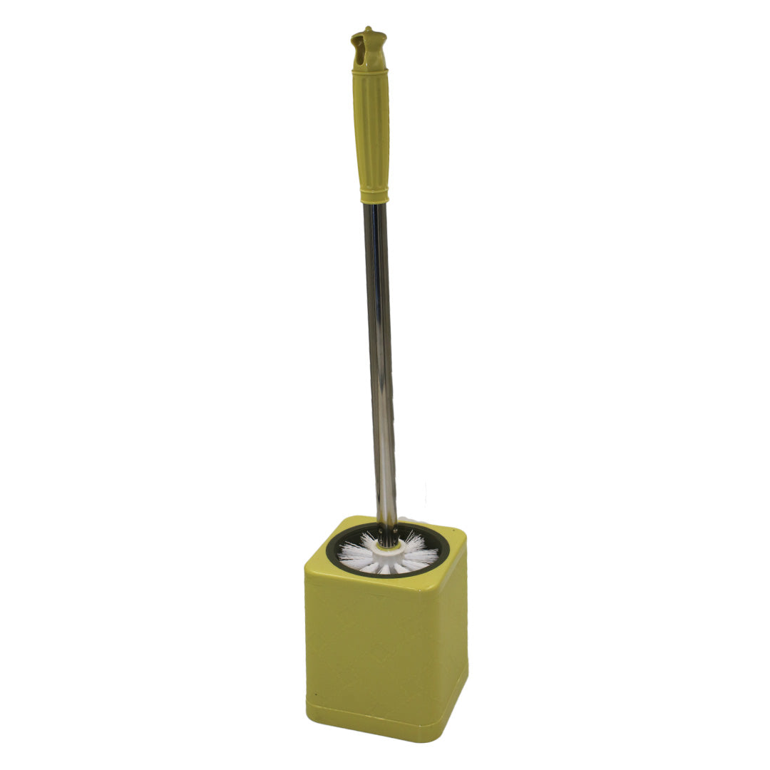 Toilet Brush Set 2Pc 48Cm Square Silver Handle