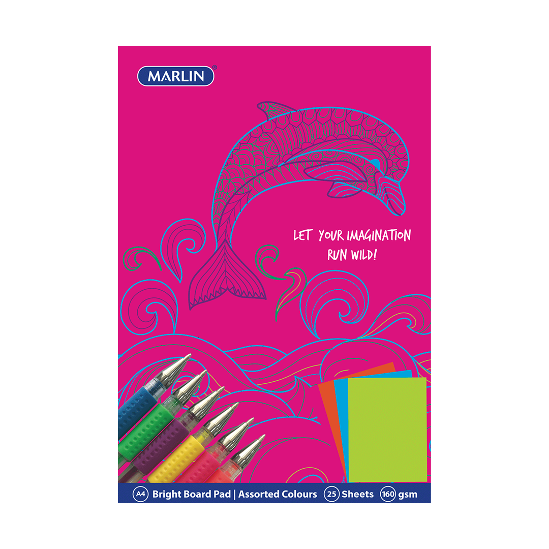 Marlin Pad Bright Board 25Pg Assorted