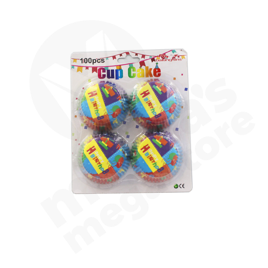 Cake Cups 100Pc Carded Assorted Image