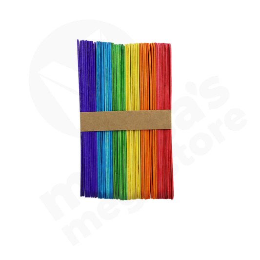 Ice Cream Stick 50Pc 15X1.5Cm Colour Bamboo
