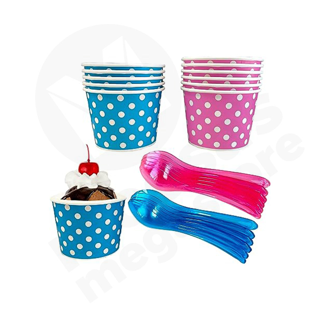 Dessert Ice Cream Cup 6Pc With Spoon