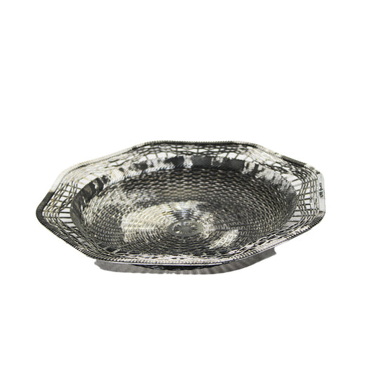 Fruit Bowl 29X23Cm Clear Plastic Embossed