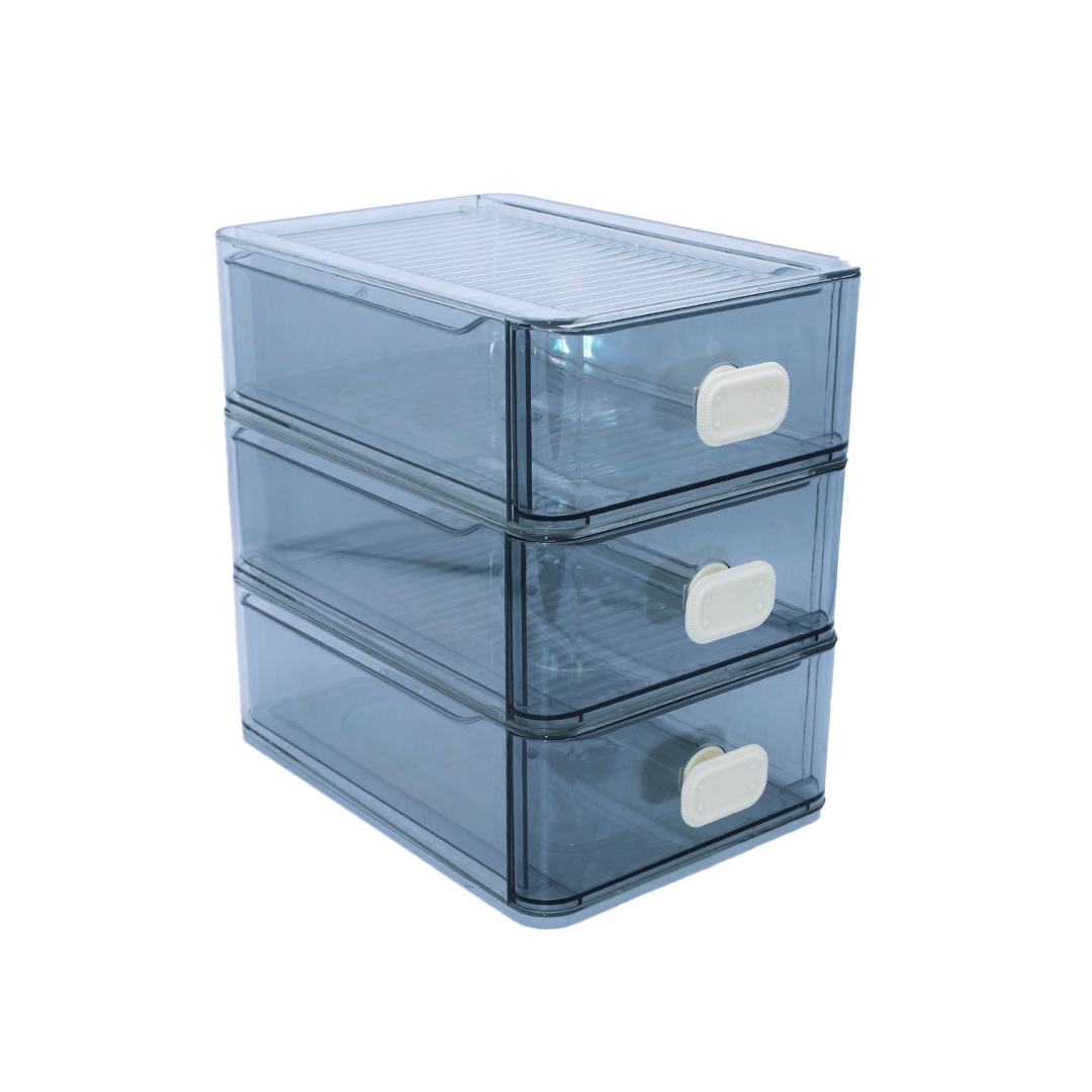 Storage Container 24X17X8Cm Tinted W/Lid Acrylic