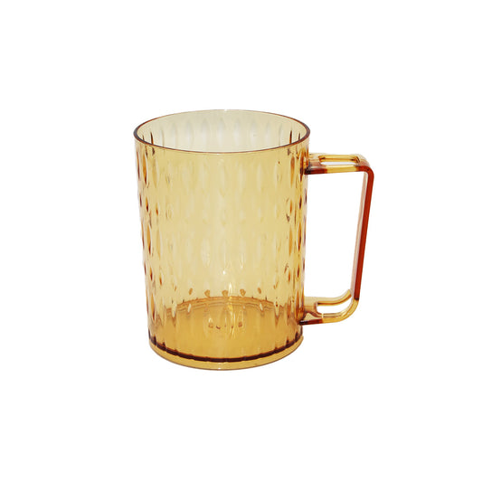 Mug 10X8Cm Embossed  Clear Plastic