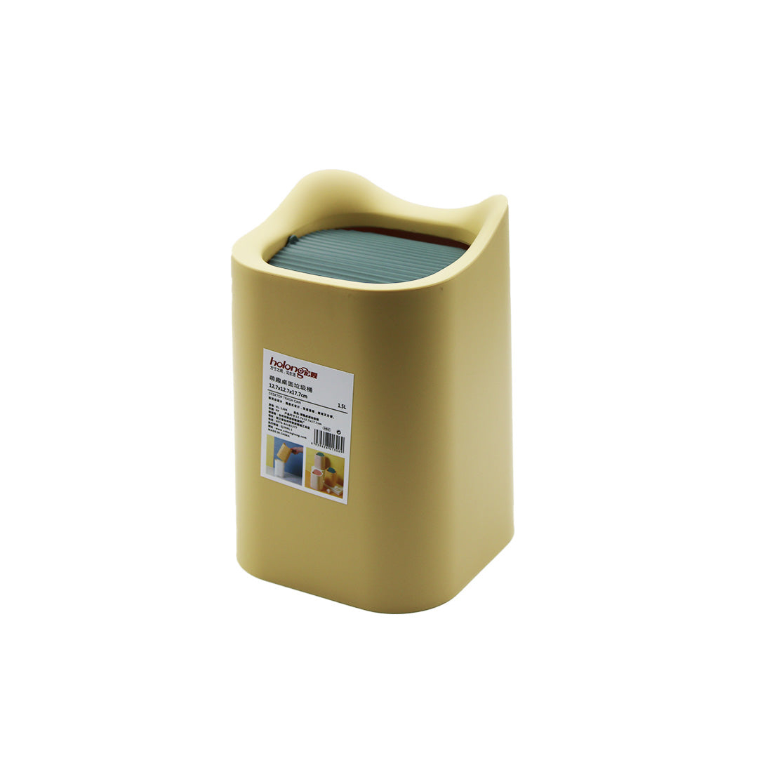 Bin Flip Top Desktop 16X12Cm Mini 1.5L Holong