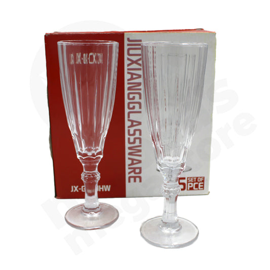 Tumb 6Pc Champagne Clear Embossed 20X6Cm Jx-G10Jhw