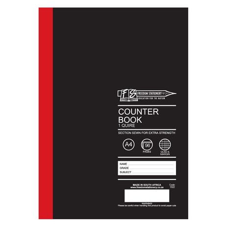 Counter Book 96/A4 1Quire