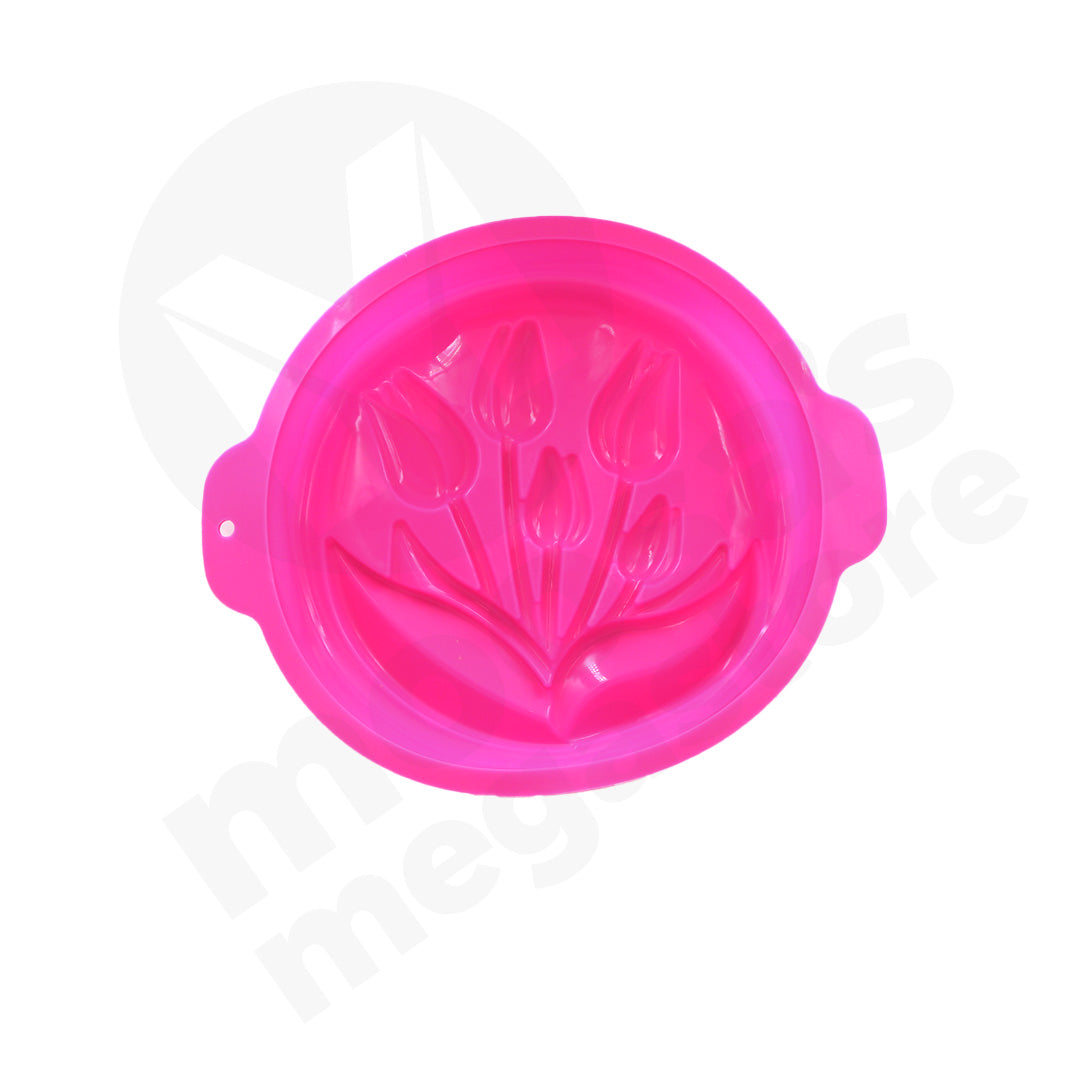 Bakeware Cake Mould 28Cm Round Embossed Silicone