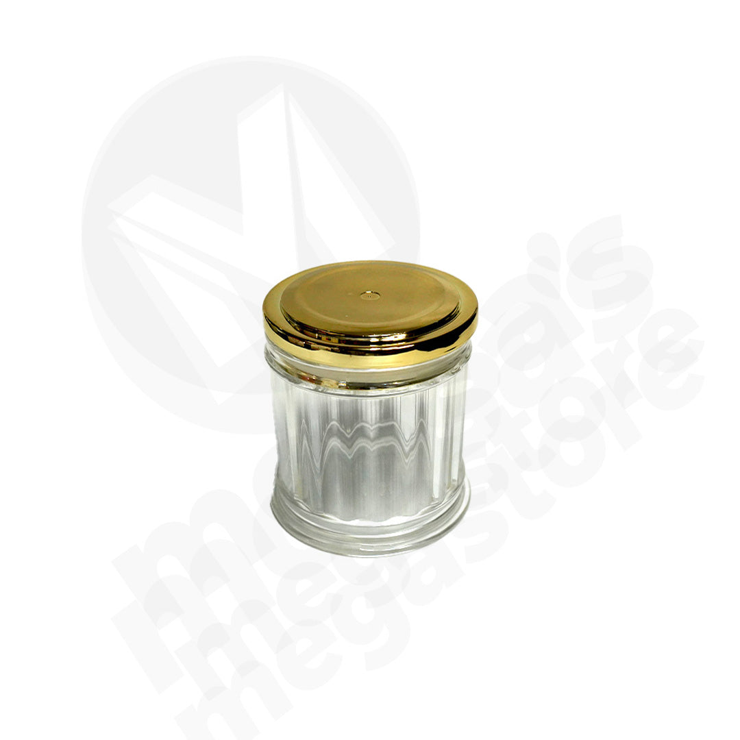 Jar 14X10Cm Acrylic Gold Lid Gift Box