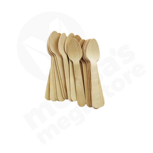 Party Spoon 25Pcx11Cm Bamboo