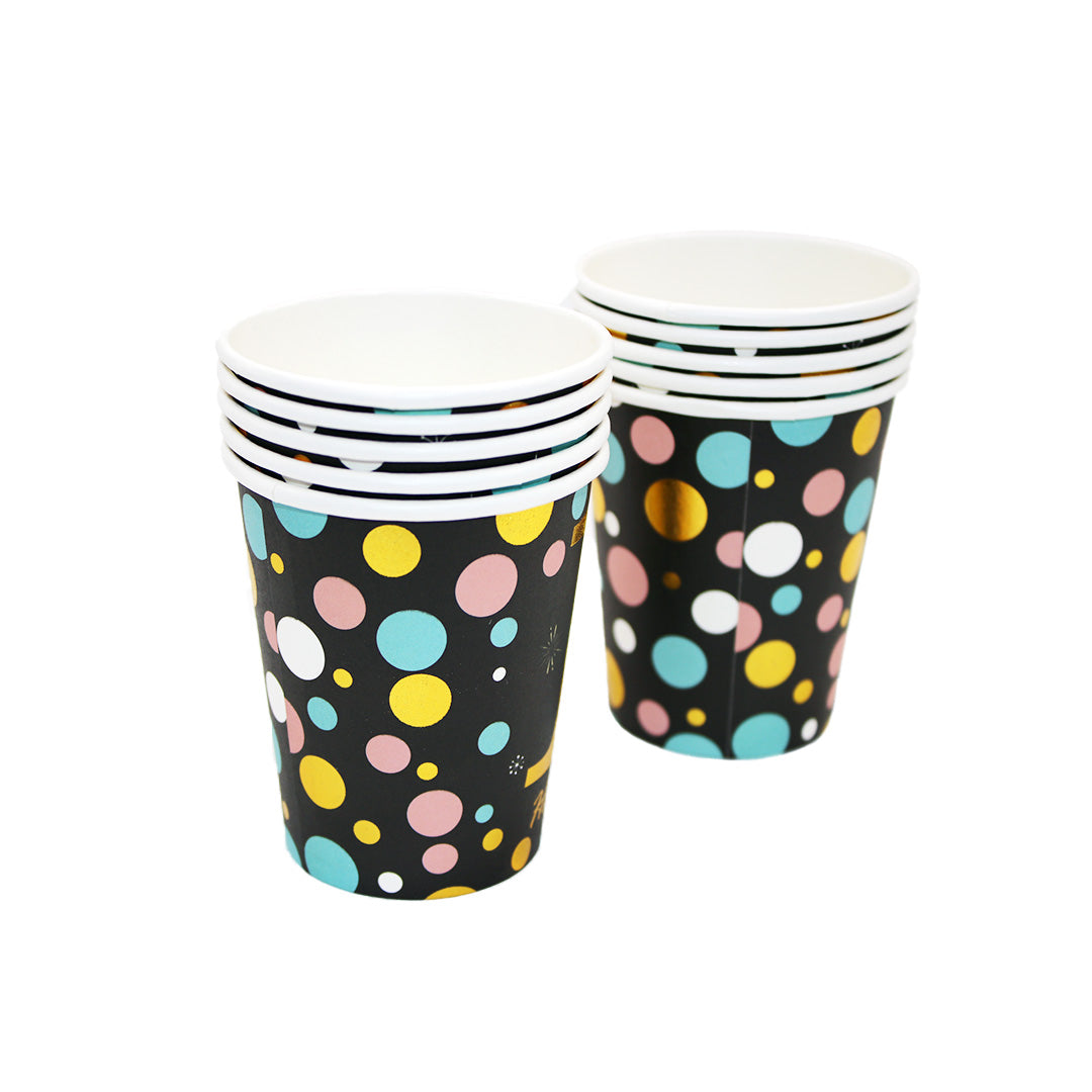 Paper Cup 10Pc Party Assorted Carded