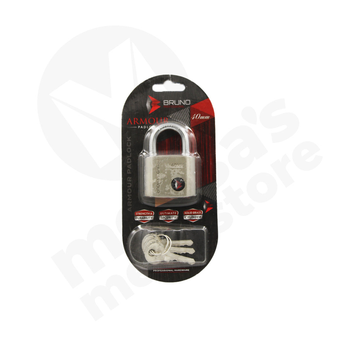 Lock 40Mm Armour Bruno Blister Pack