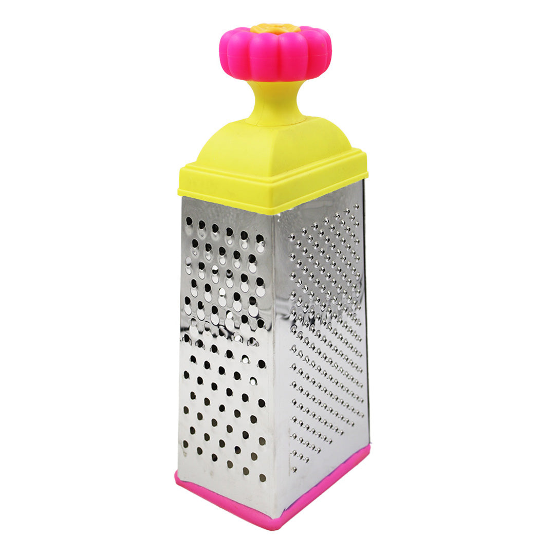 Grater 4Sided 18Cm Plastic Base /Handle