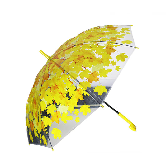 Umbrella  55Cm Clr/Floral Asst Colour Curve Hndl
