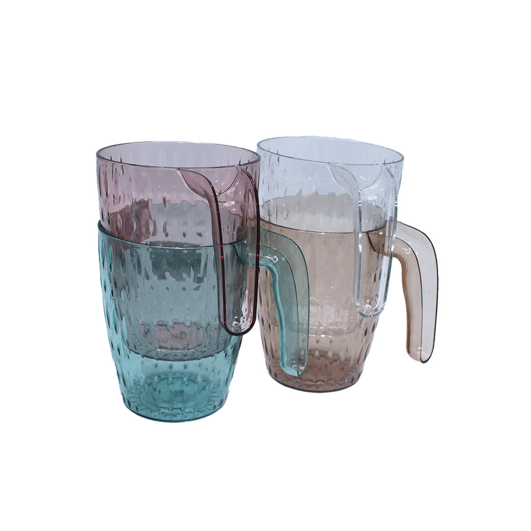 Mug 10X9Cm Embossed Tinted Plastic