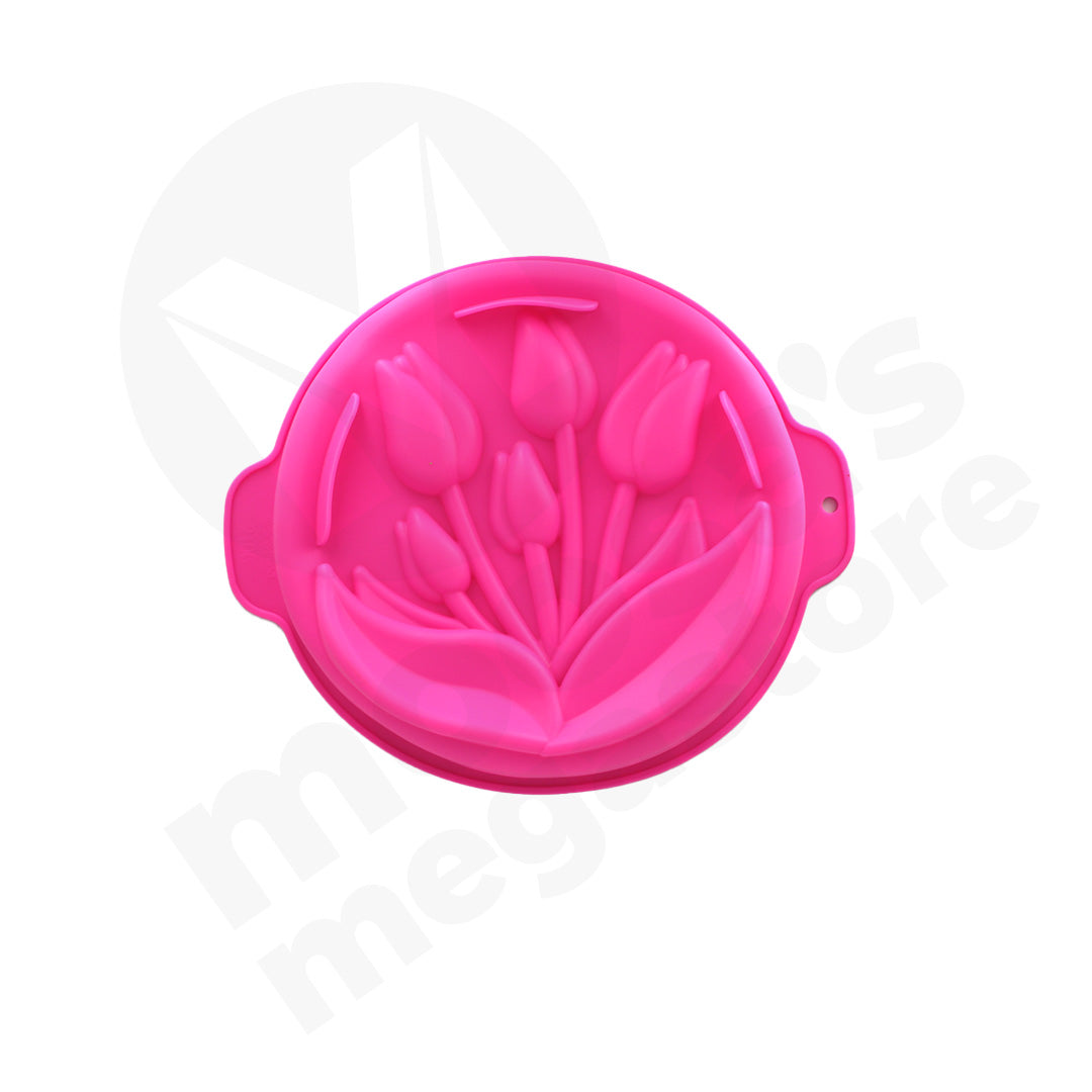 Bakeware Cake Mould 28Cm Round Embossed Silicone
