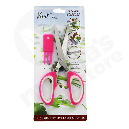 Scissors 5Layer Herb Scissors Carded