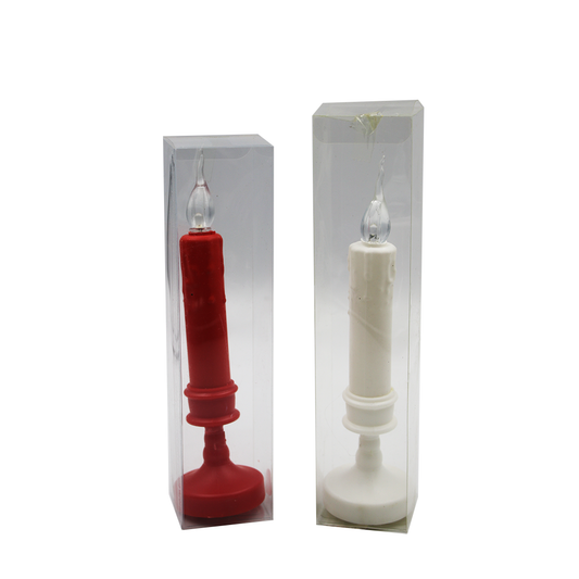 Candle 20Cm Led Flameless Battery Operated Asst