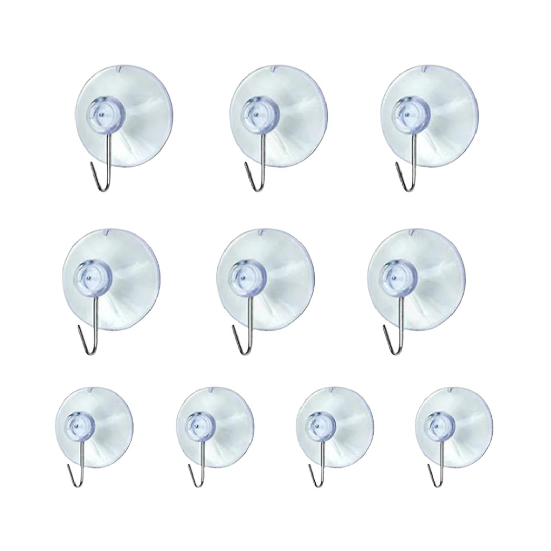 Hooks Suction 12Pc 4Cm Carded
