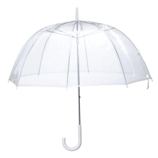 Umbrella 52Cm Clear/Floral Kiddies Curve Handle