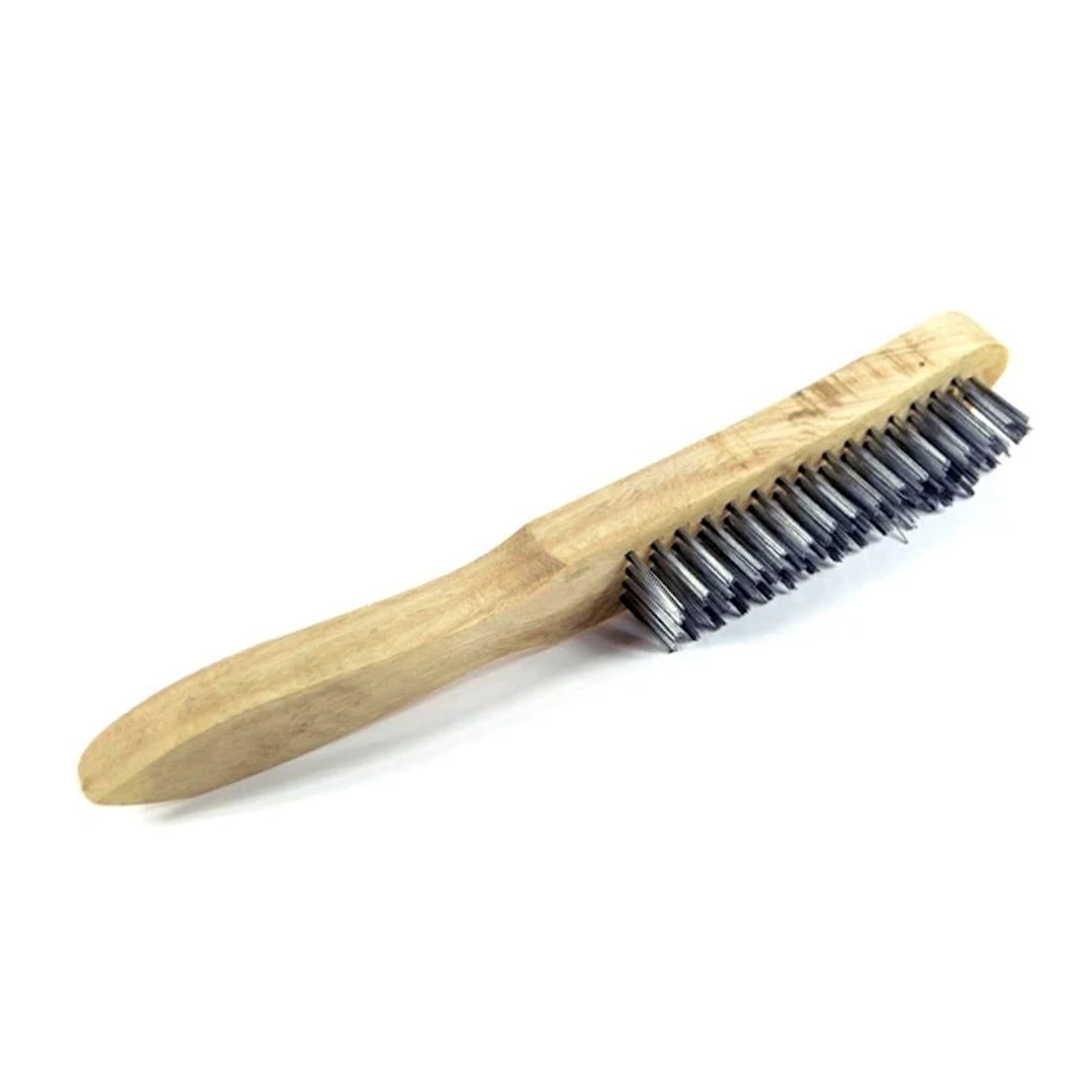 Wire Brush 28Cm Wdn Grip Basic Spec Euro Diy