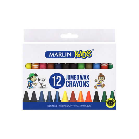 Marlin Crayons 12Pc Wax Jumbo