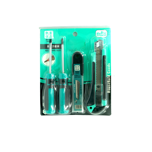 Tool Set 4Pc Screw Driver/Utility Knifes Assorted