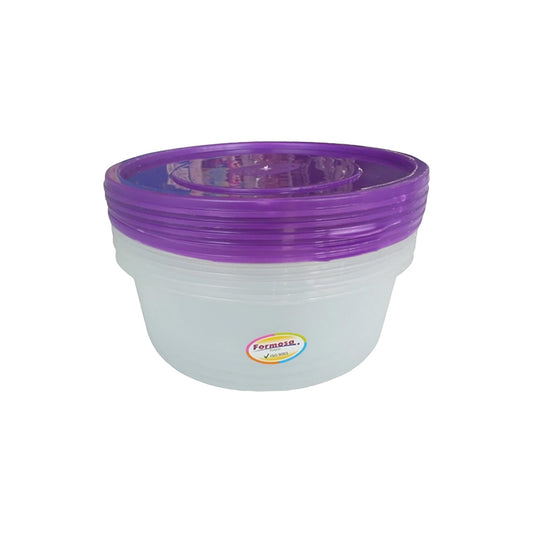 Container 5Pc Round 500Cc 6107 F