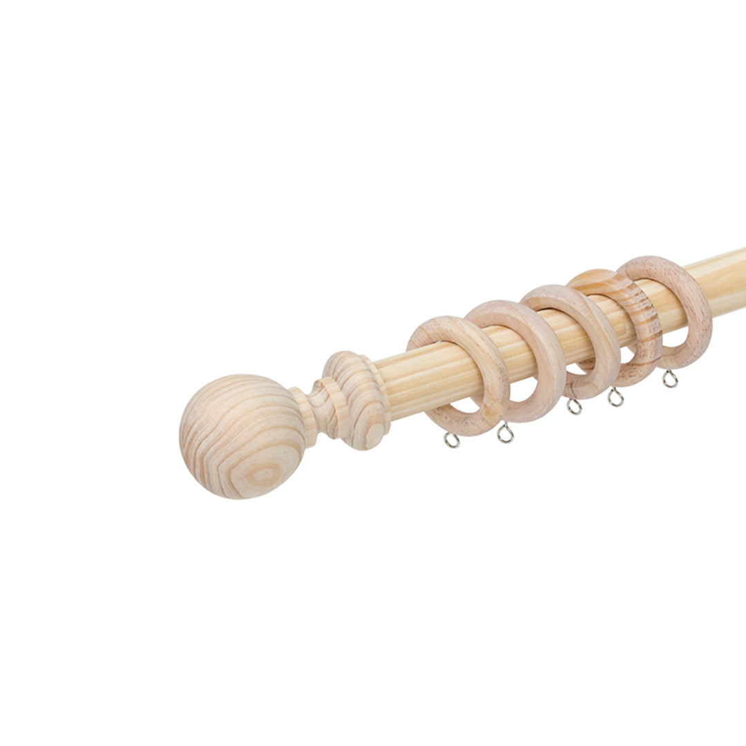 Finial 34Mm Ball Wooden 1Pc