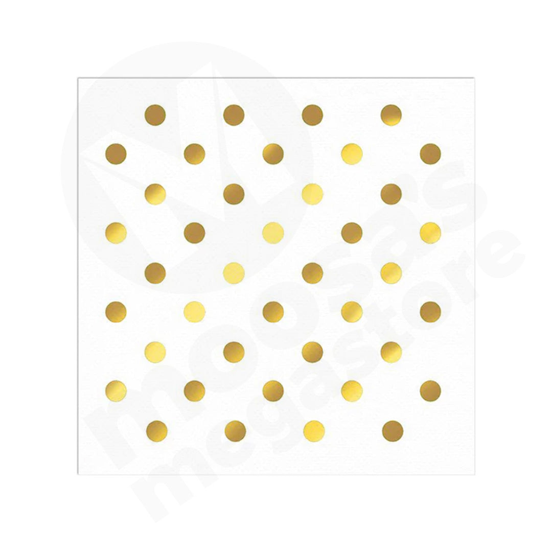 Serviette 16/20Pc 2Ply Gold/Silver Foiling/Marble