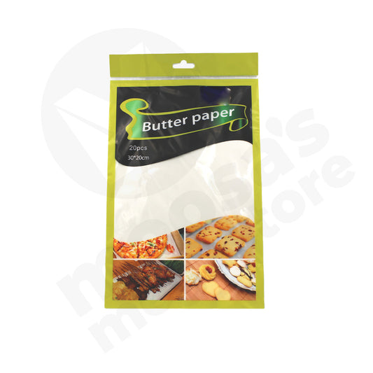 Grease Paper 20Pc 20X30Cm Poly Bag