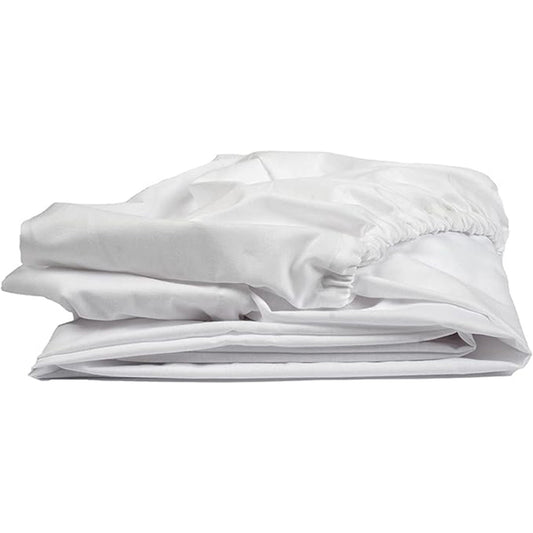 Fitted Sheet Double White Extra Length/Extra Depth