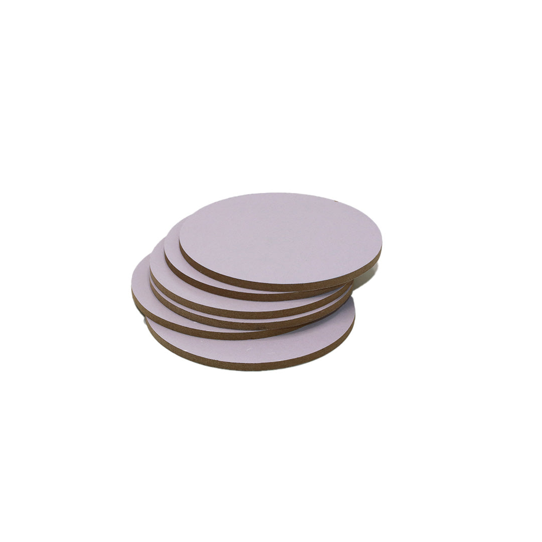Coaster 6Pc 9.5Cm Round Bamboo
