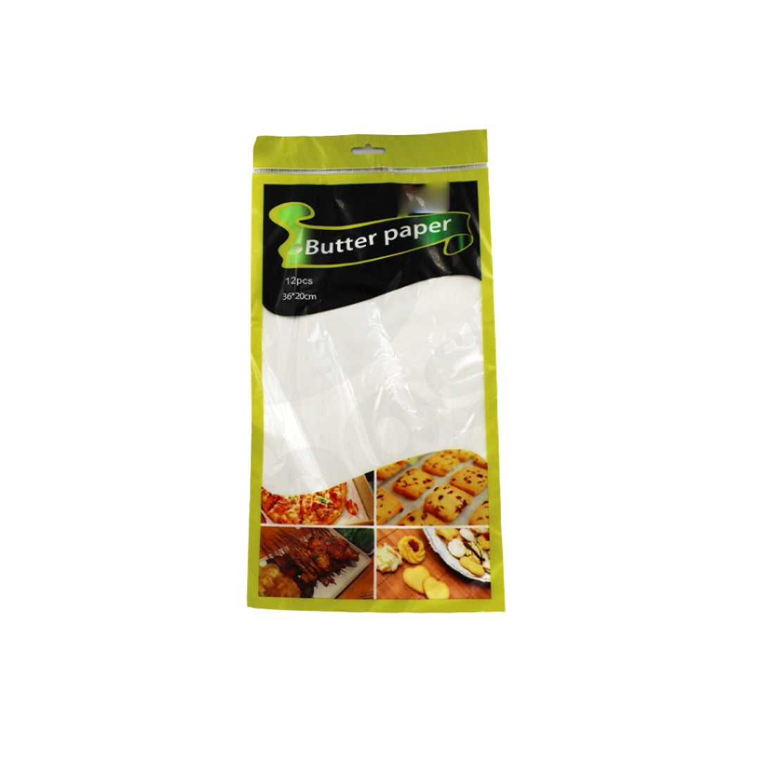 Grease Paper 12Pc 36X20Cm Poly Bag