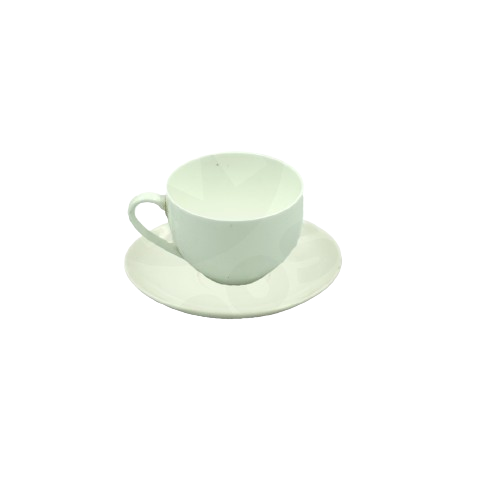 Cup & Saucer 7X10Cm White Loose