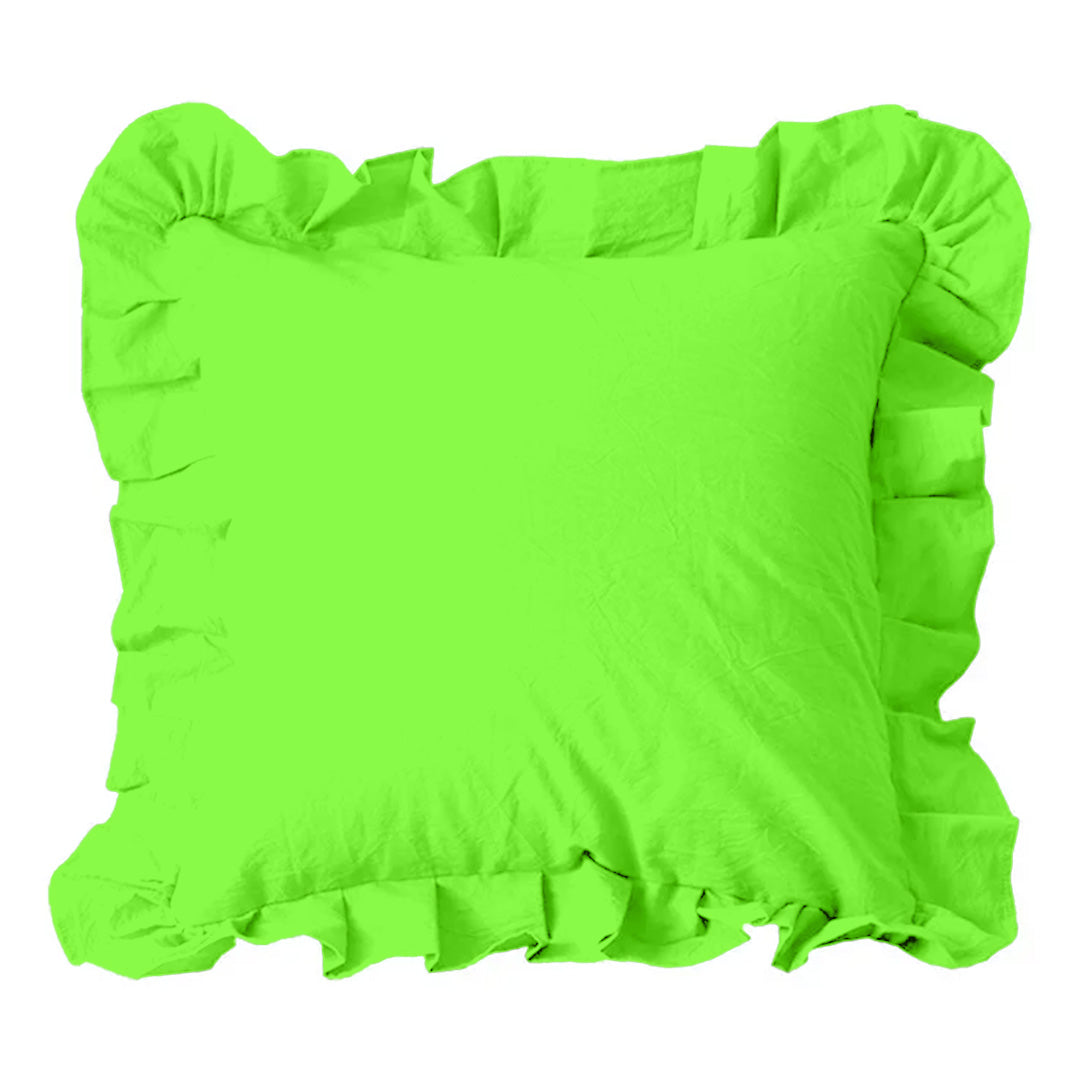 Pillow Case Lime Continental Frill