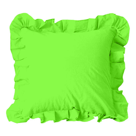 Pillow Case Lime  Continental Frill