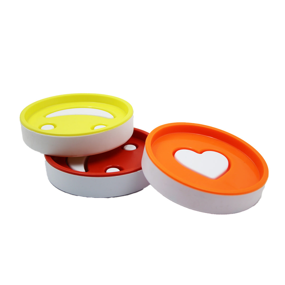 Soap Dish Round Figured Plastic