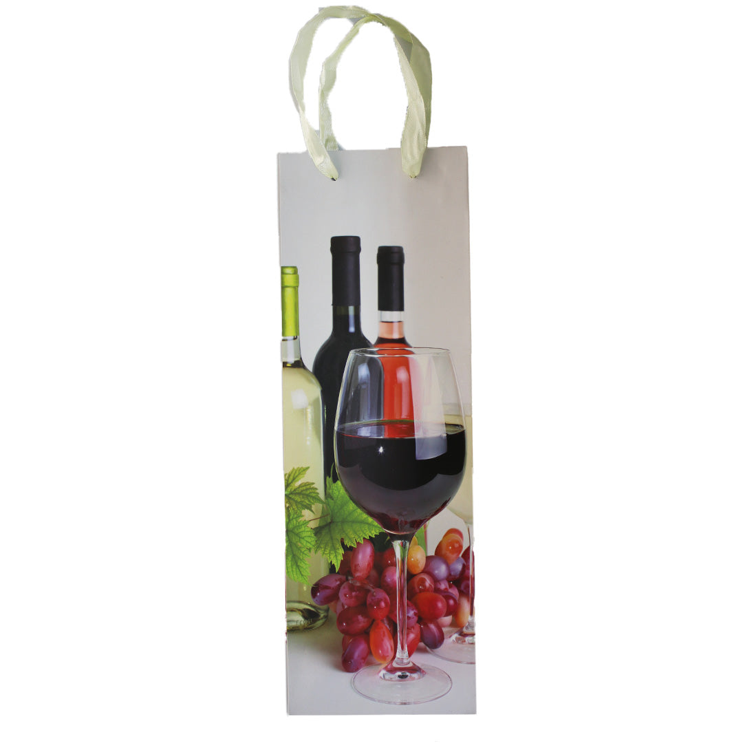 Gift Bag 36X12X9Cm Wine With Ribbon