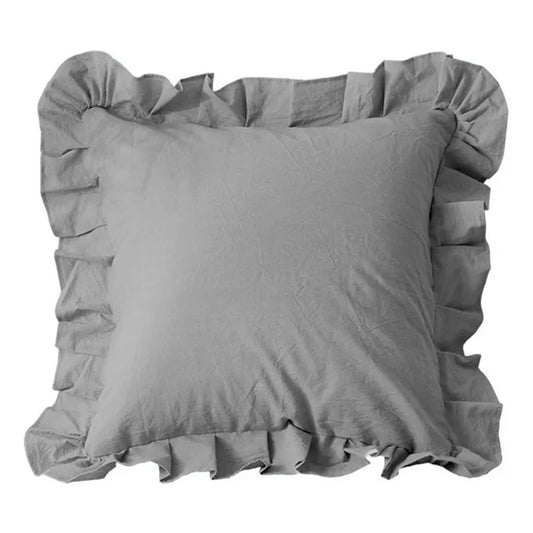 Pillow Case Grey Continental  Frill Richmo