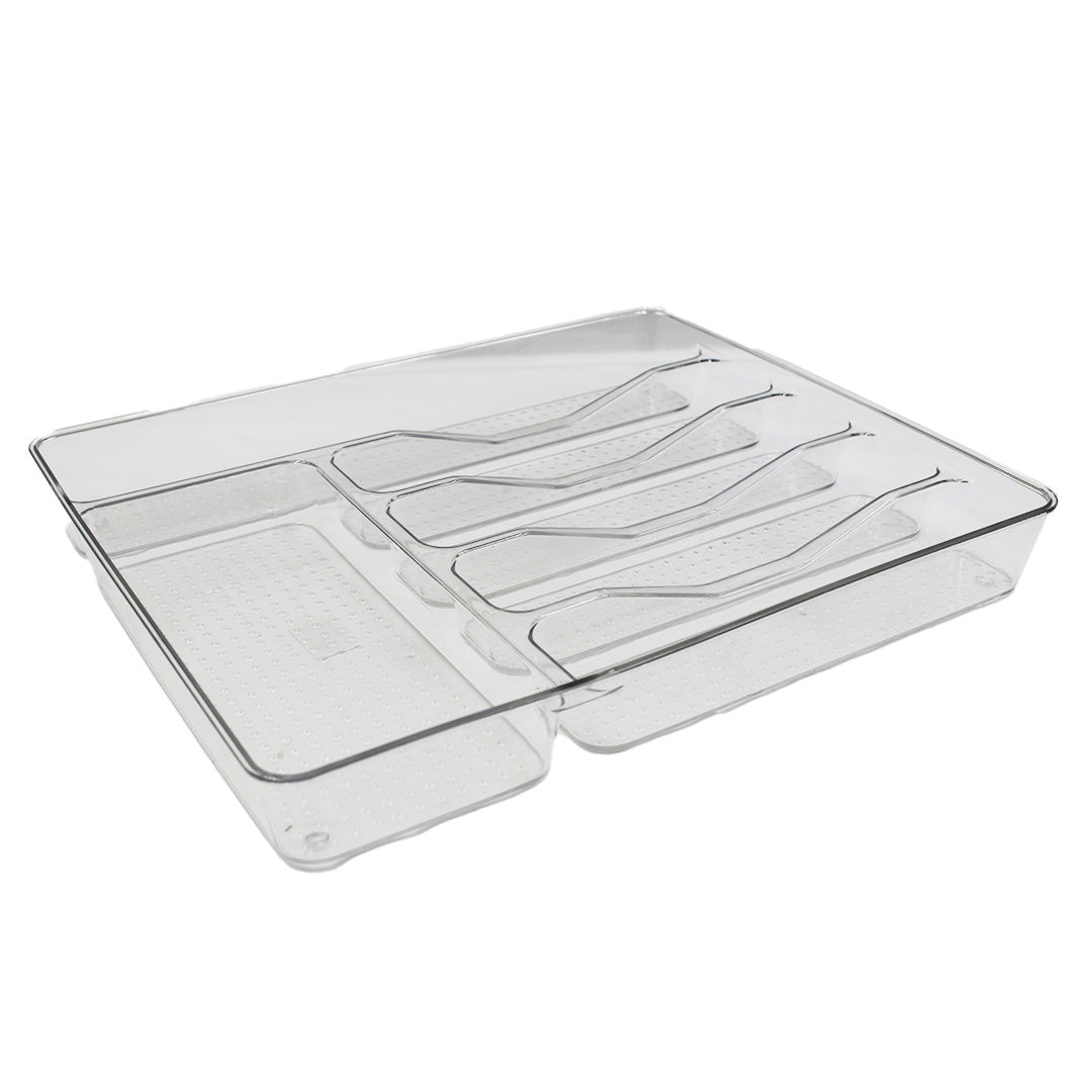 Cutlery Tray 38X31Cm Clear Embossed  Plastic