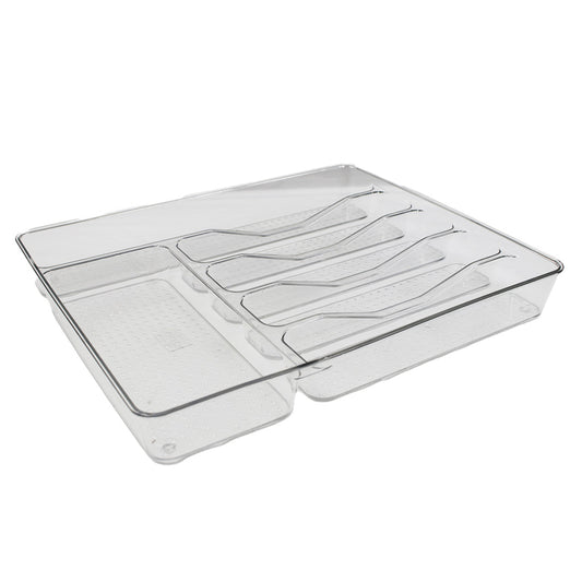 Cutlery Tray 38X31Cm Clear Embossed  Plastic