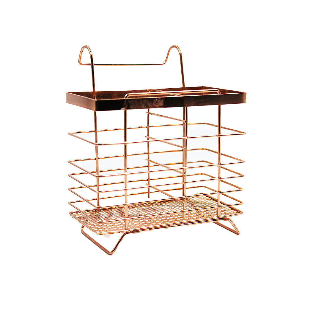 Cutlery Holder 15X8X13Cm Rectangle Rose Gold