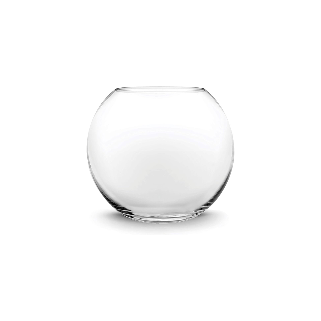 Vase Glass Bubble 10X8Cm Clear
