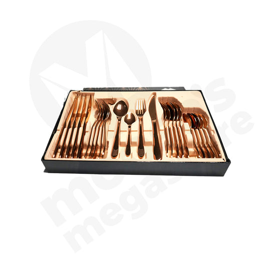 Cutlery Set 24Pc Black In Box