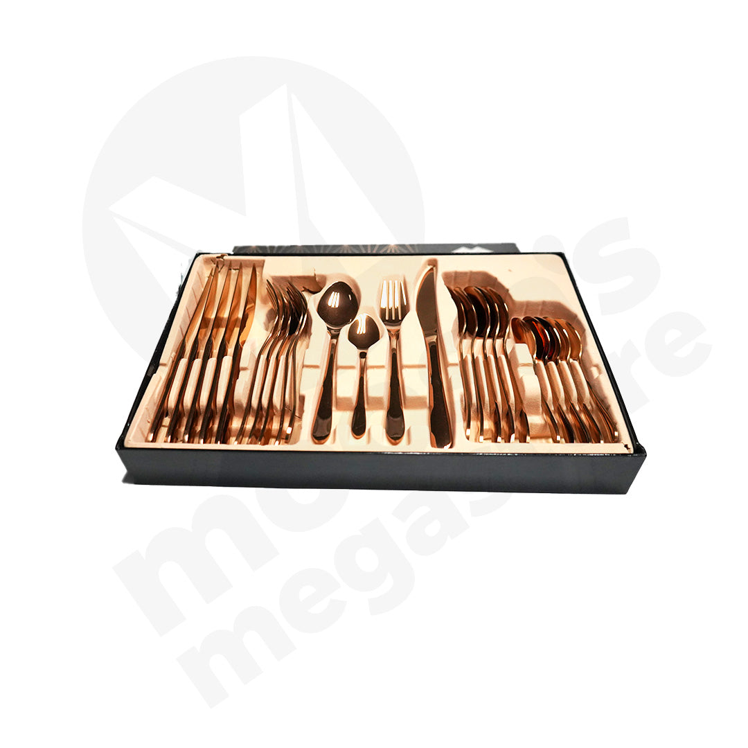 Cutlery Set 24Pc Black In Box