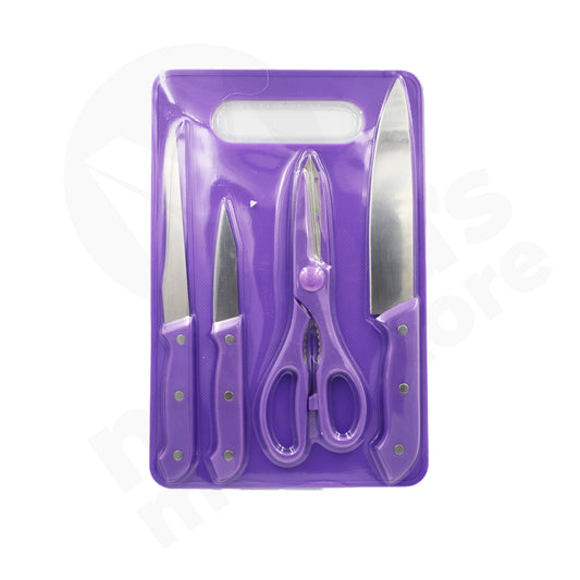 Knife Set 5Pc With Cutting Board