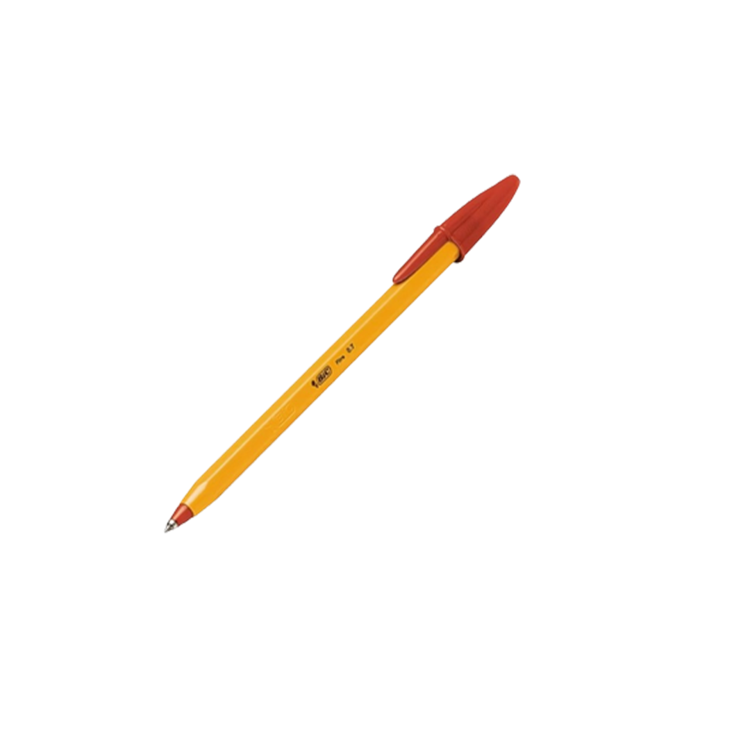 Bic Pen  Orange Fine Red