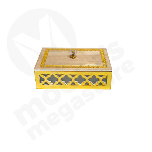 Jewel Box 18.5X13X6.5Cm Wooden  With Lid Laser Cut