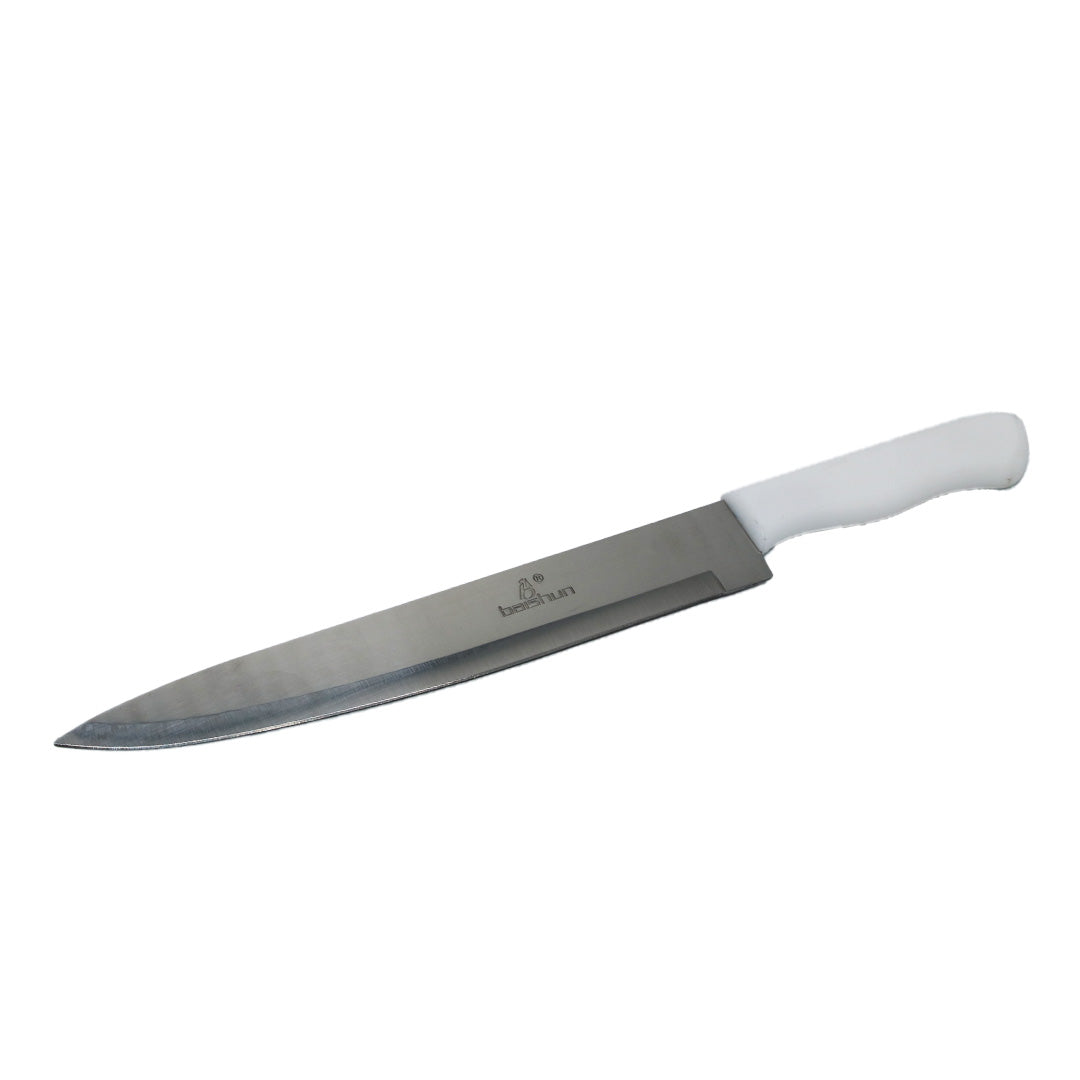 Knife Kitchen 9In White Handle Baishun